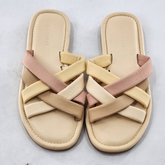 MADEWELL Women's Francine Puffy Woven Slides - Picture 4 of 6